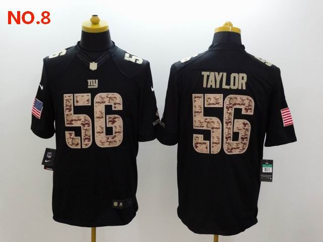  Men's New York Giants #56 Lawrence Taylor Jersey NO.8;